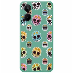 Funda Silicona Líquida Verde para Realme 10 4G diseño Catrina Dibujos