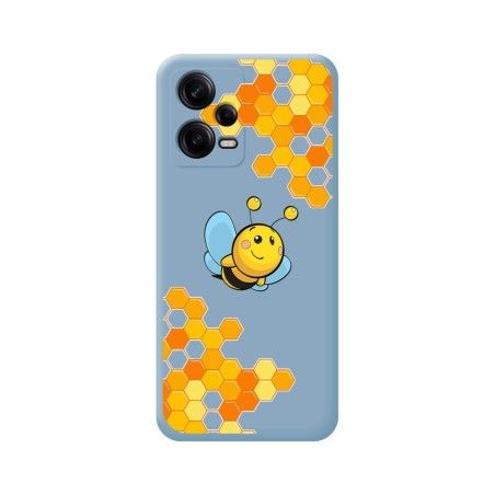 Funda Silicona Líquida Azul compatible con Xiaomi Redmi Note 12 Pro+ Plus 5G diseño Abeja Dibujos