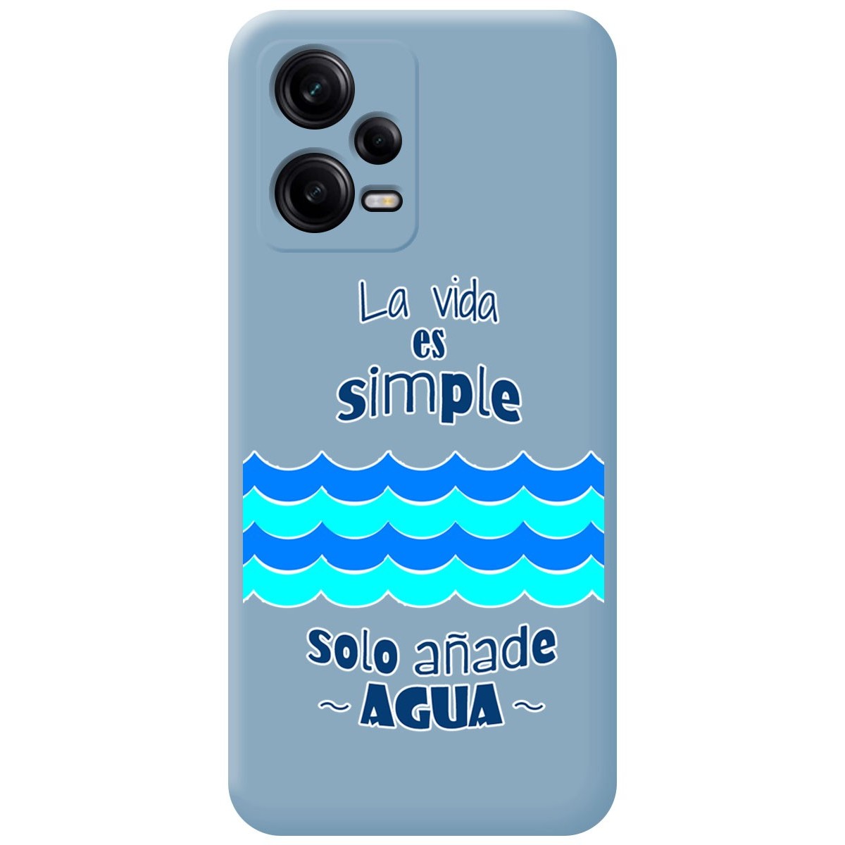 Funda Silicona Líquida Azul compatible con Xiaomi Redmi Note 12 Pro+ Plus 5G diseño Agua Dibujos
