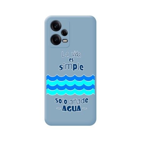 Funda Silicona Líquida Azul compatible con Xiaomi Redmi Note 12 Pro+ Plus 5G diseño Agua Dibujos