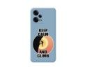 Funda Silicona Líquida Azul compatible con Xiaomi Redmi Note 12 Pro+ Plus 5G diseño Hombre Escalada Dibujos