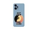 Funda Silicona Líquida Azul compatible con Xiaomi Redmi Note 12 Pro+ Plus 5G diseño Mujer Escalada Dibujos