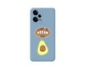 Funda Silicona Líquida Azul compatible con Xiaomi Redmi Note 12 Pro+ Plus 5G diseño Vegan Life Dibujos