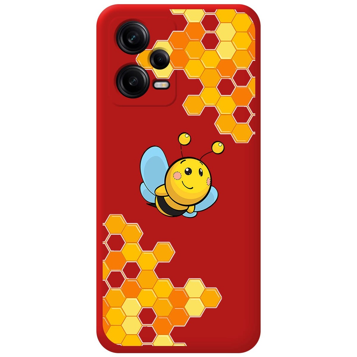 Funda Silicona Líquida Roja compatible con Xiaomi Redmi Note 12 Pro+ Plus 5G diseño Abeja Dibujos