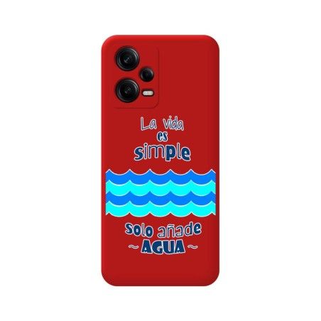 Funda Silicona Líquida Roja compatible con Xiaomi Redmi Note 12 Pro+ Plus 5G diseño Agua Dibujos