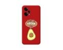Funda Silicona Líquida Roja compatible con Xiaomi Redmi Note 12 Pro+ Plus 5G diseño Vegan Life Dibujos