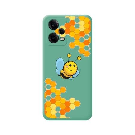 Funda Silicona Líquida Verde compatible con Xiaomi Redmi Note 12 Pro+ Plus 5G diseño Abeja Dibujos