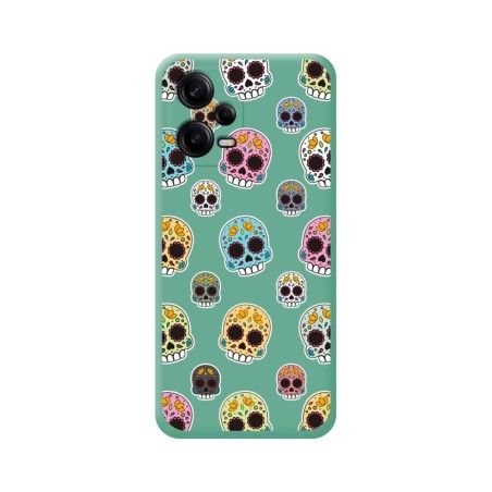 Funda Silicona Líquida Verde compatible con Xiaomi Redmi Note 12 Pro+ Plus 5G diseño Catrina Dibujos