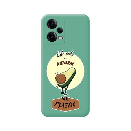 Funda Silicona Líquida Verde compatible con Xiaomi Redmi Note 12 Pro+ Plus 5G diseño Culo Natural Dibujos