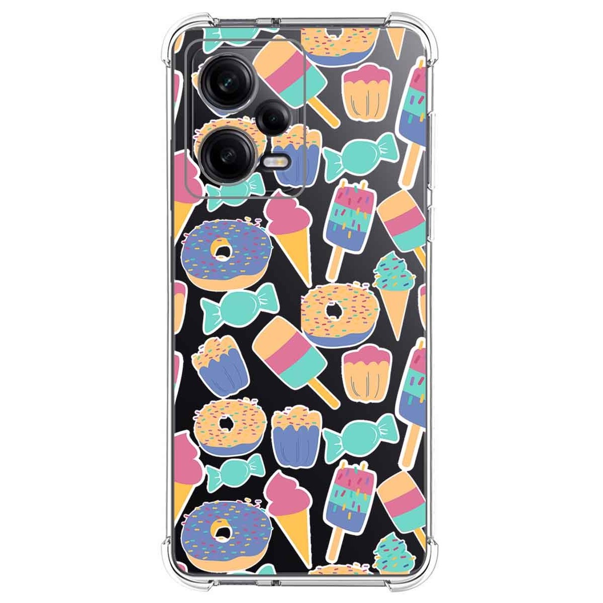 Funda Silicona Antigolpes compatible con Xiaomi Redmi Note 12 Pro+ Plus 5G diseño Dulces 02 Dibujos