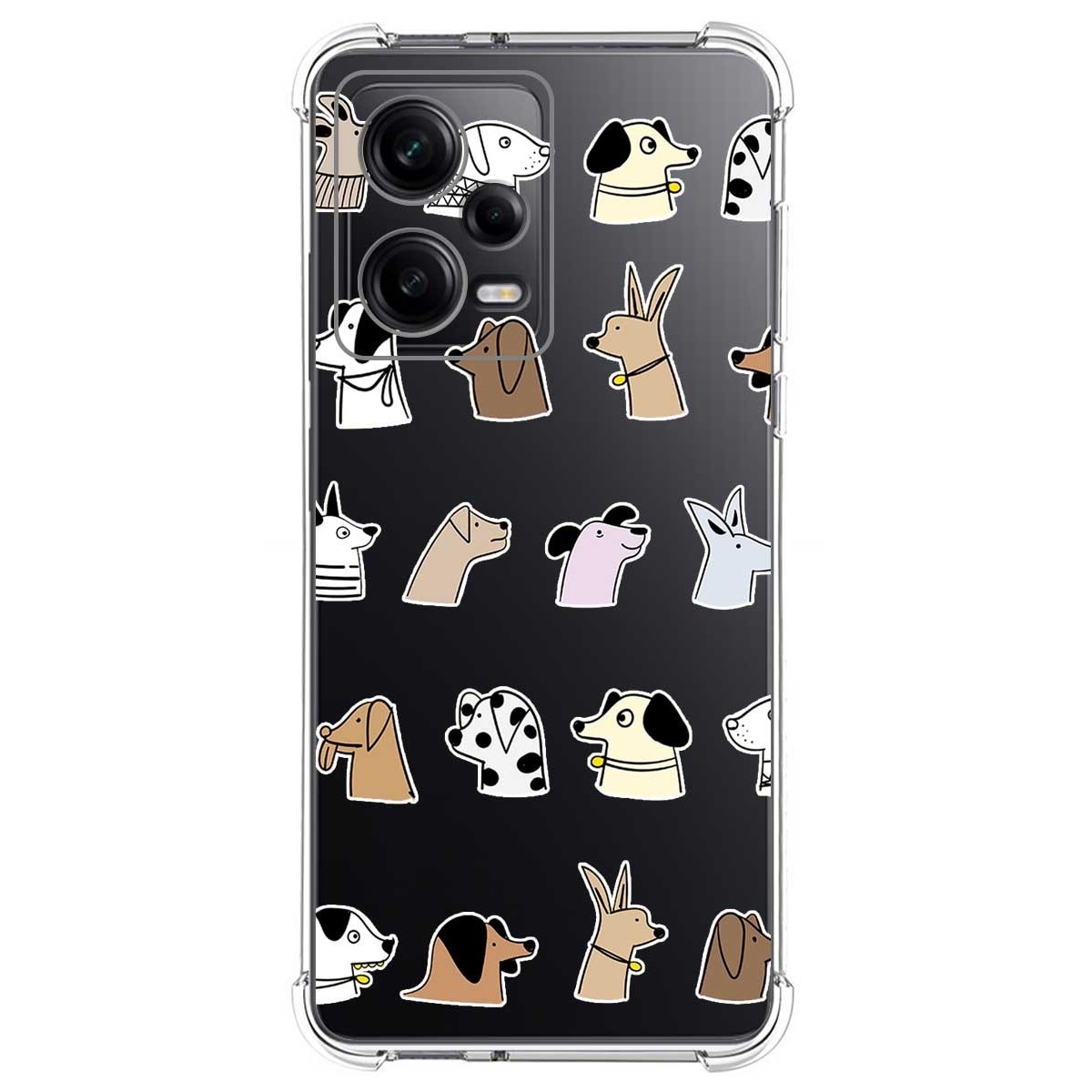 Funda Silicona Antigolpes compatible con Xiaomi Redmi Note 12 Pro+ Plus 5G diseño Perros Dibujos
