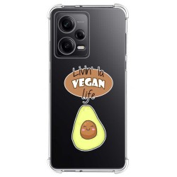 Funda Silicona Antigolpes compatible con Xiaomi Redmi Note 12 Pro+ Plus 5G diseño Vegan Life Dibujos