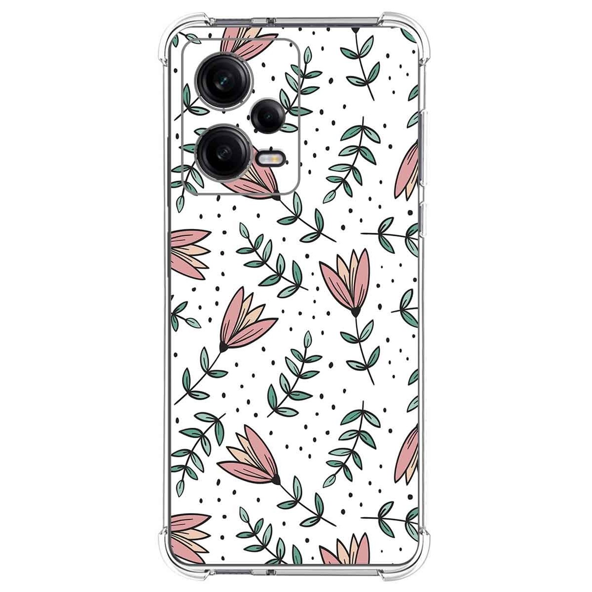 Funda Silicona Antigolpes compatible con Xiaomi Redmi Note 12 Pro+ Plus 5G diseño Flores 01 Dibujos