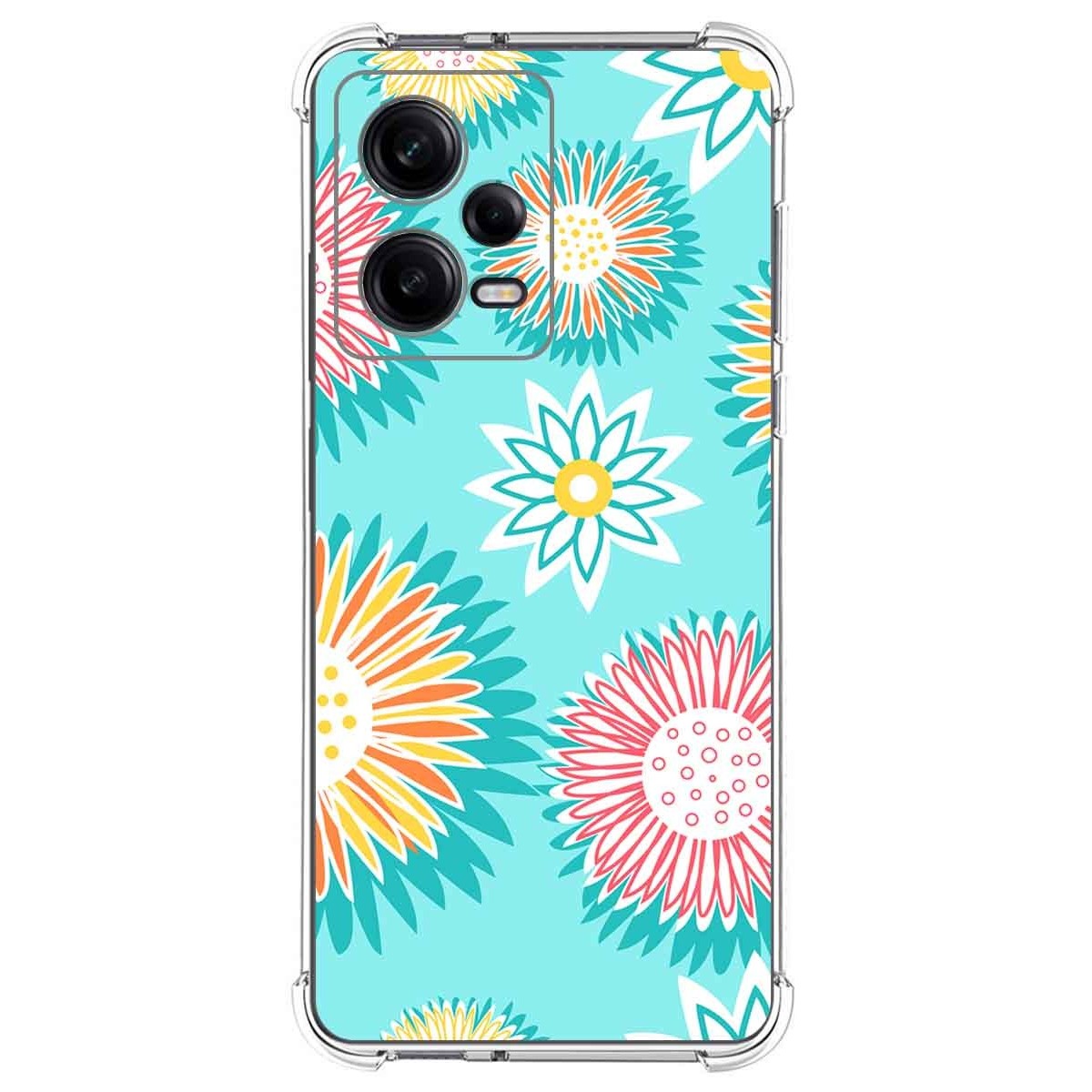 Funda Silicona Antigolpes compatible con Xiaomi Redmi Note 12 Pro+ Plus 5G diseño Flores 05 Dibujos