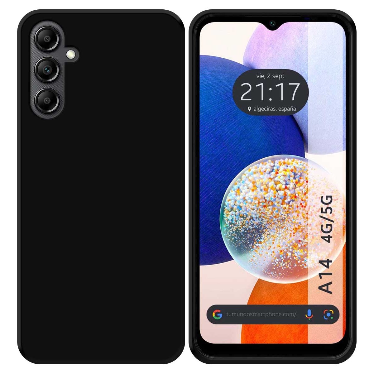 Funda Silicona Gel TPU Negra para Samsung Galaxy A14 4G / 5G