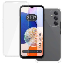 Funda Doble Transparente Pc + Tpu Full Body 360 para Samsung Galaxy A14 4G / 5G 2