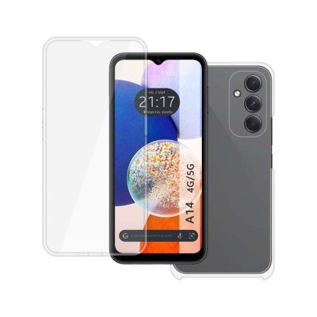 Funda Doble Transparente Pc + Tpu Full Body 360 para Samsung Galaxy A14 4G / 5G