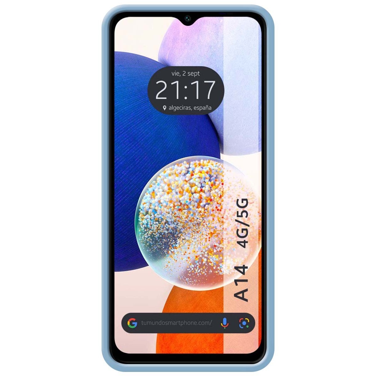 Funda Silicona Líquida Ultra Suave para Samsung Galaxy A14 4G / 5G color Azul