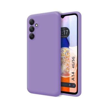 Funda Silicona Líquida Ultra Suave para Samsung Galaxy A14 4G / 5G color Morada