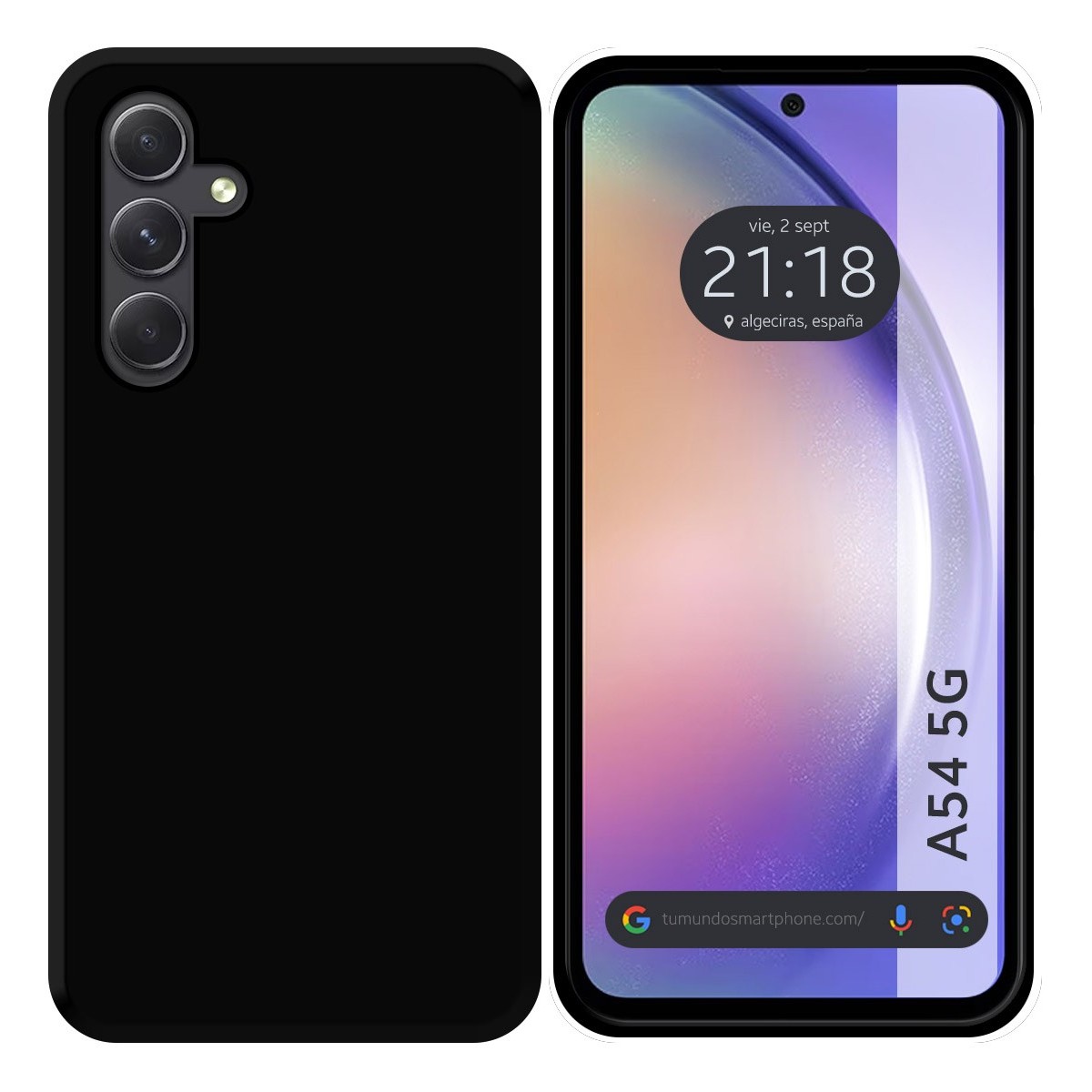Funda Silicona Gel TPU Negra para Samsung Galaxy A54 5G