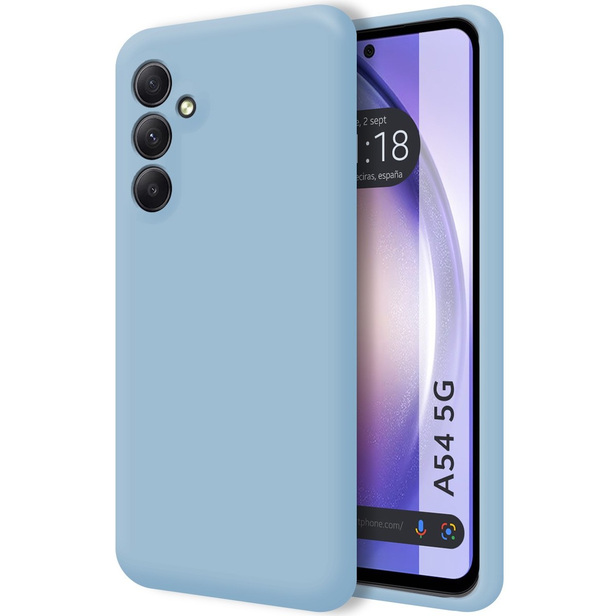 Funda Silicona Líquida Ultra Suave para Samsung Galaxy A54 5G color Azul