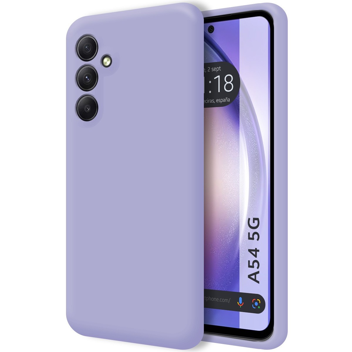 Funda Silicona Líquida Ultra Suave para Samsung Galaxy A54 5G color Morada