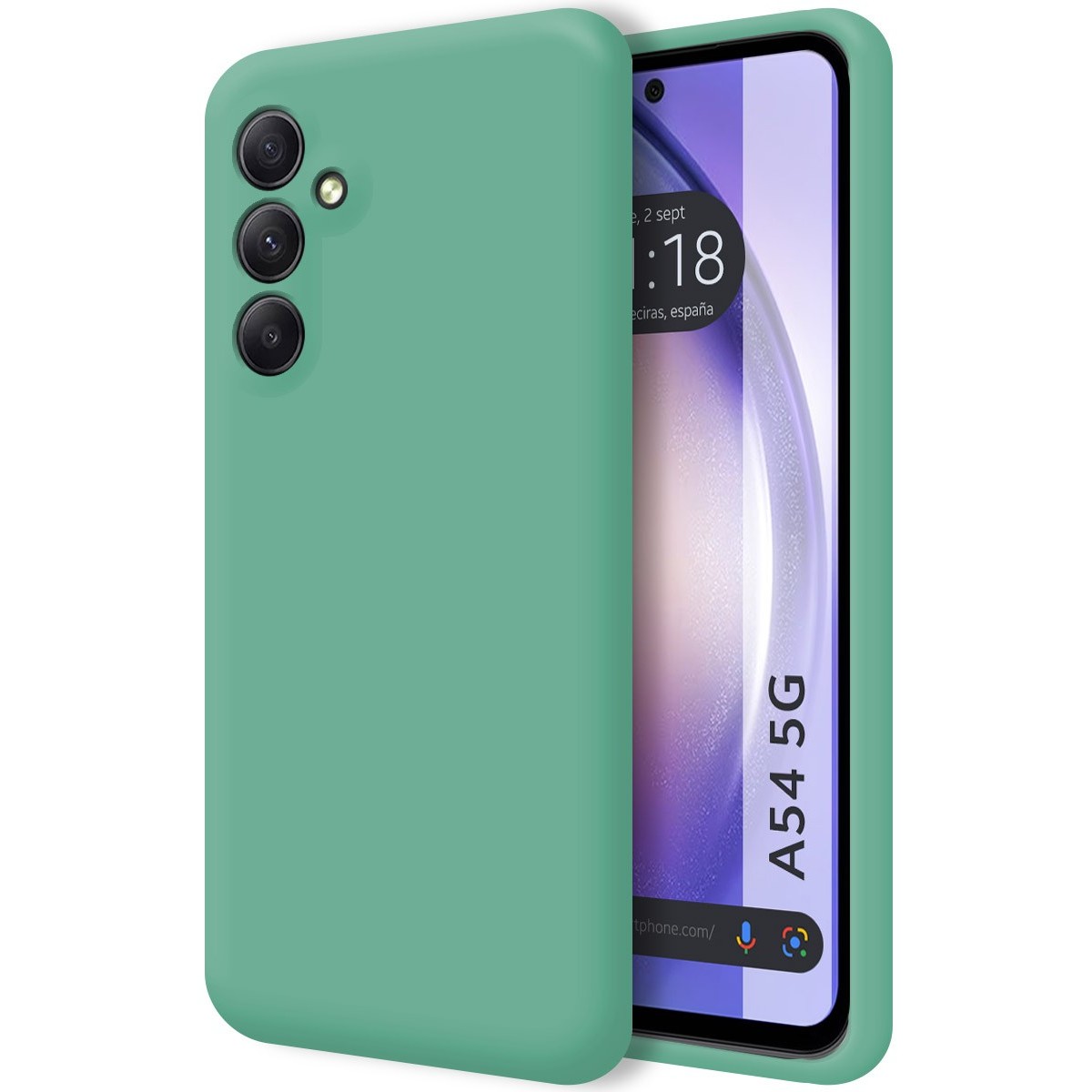 Funda Silicona Líquida Ultra Suave para Samsung Galaxy A54 5G color Verde