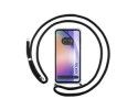 Funda Colgante Transparente para Samsung Galaxy A54 5G con Cordon Negro