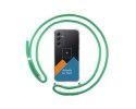 Personaliza tu Funda Colgante Transparente para Samsung Galaxy A34 5G con Cordon Verde Agua Dibujo Personalizada