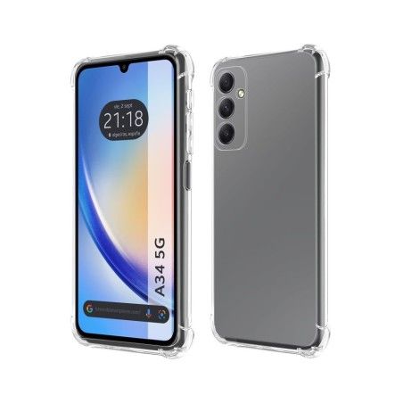 Funda Silicona Antigolpes Transparente para Samsung Galaxy A34 5G