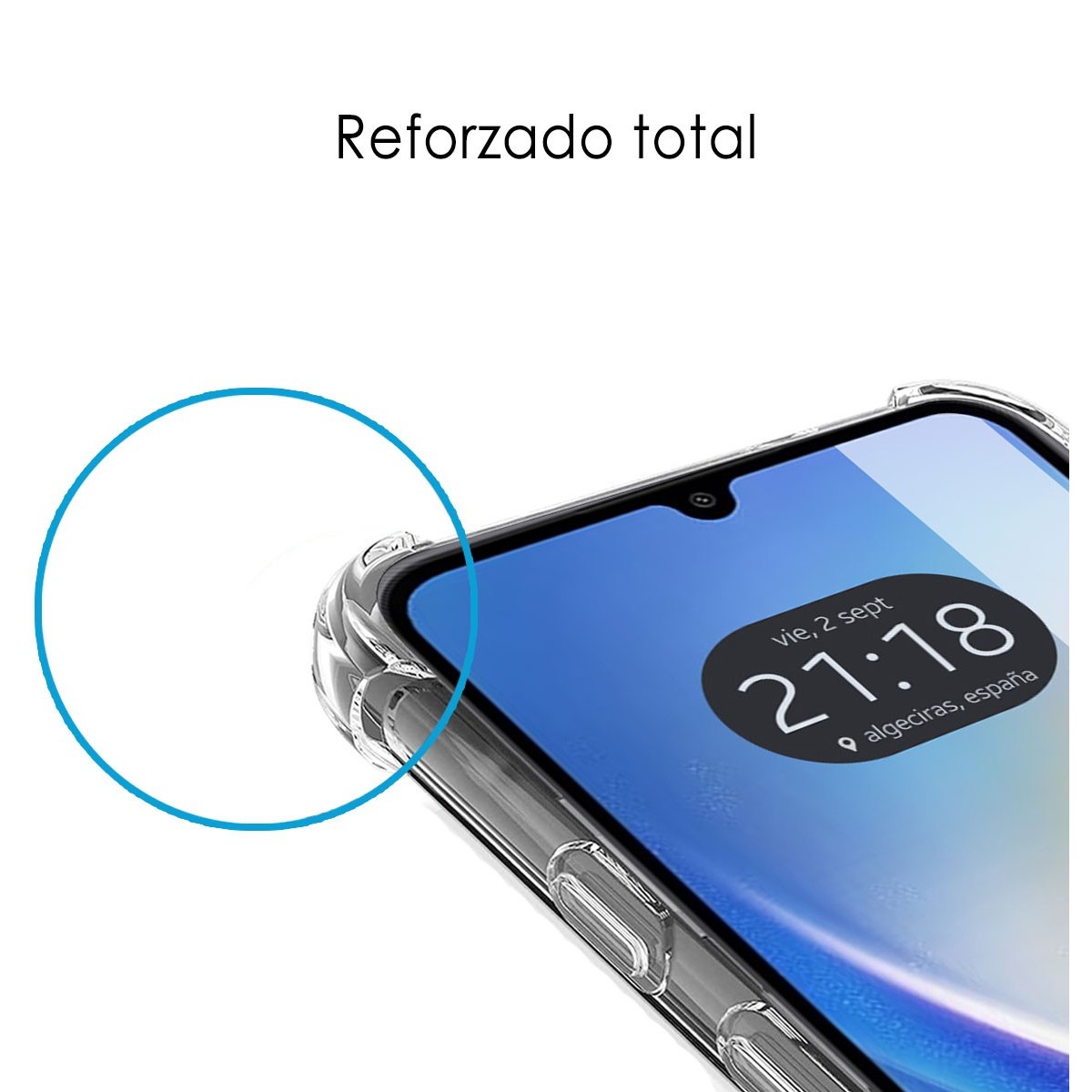 Funda Silicona Antigolpes Transparente para Samsung Galaxy A34 5G