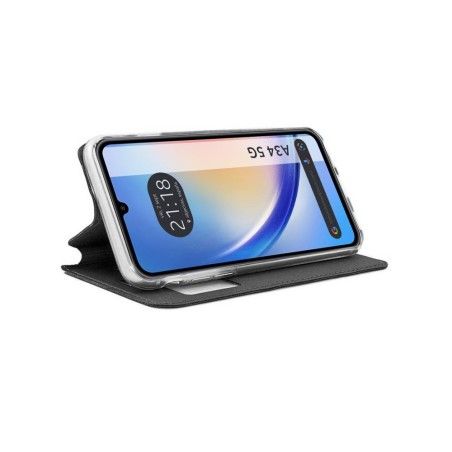 Funda Libro Soporte con Ventana para Samsung Galaxy A34 5G color Negra