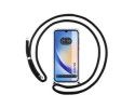 Funda Colgante Transparente para Samsung Galaxy A34 5G con Cordon Negro