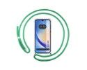 Funda Colgante Transparente para Samsung Galaxy A34 5G con Cordon Verde Agua