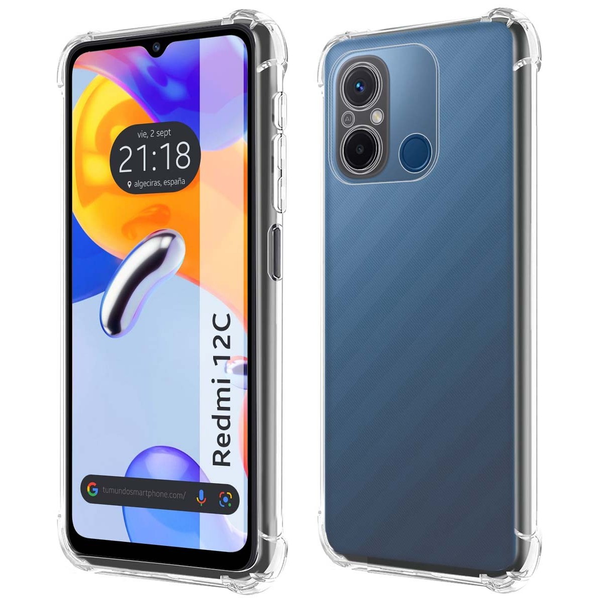 Funda Silicona Antigolpes Transparente compatible con Xiaomi Redmi 12C