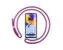 Funda Colgante Transparente compatible con Xiaomi Redmi 12C con Cordon Rosa Fucsia