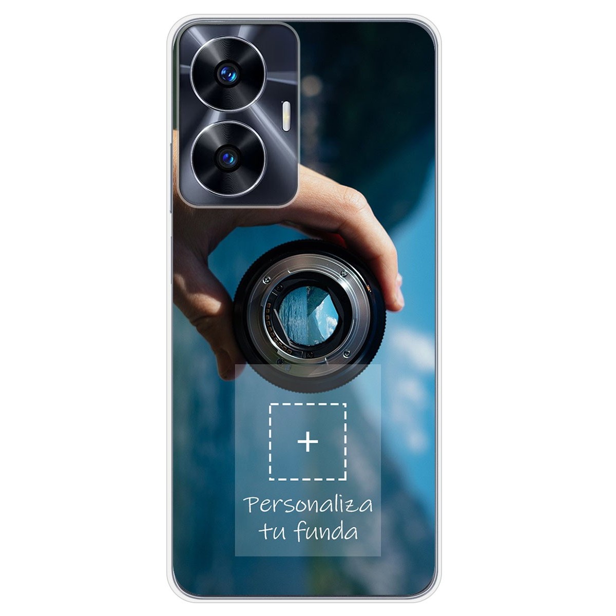 Personaliza tu Funda Silicona Gel Tpu Transparente con tu Fotografia para Realme C55 Dibujo Personalizada