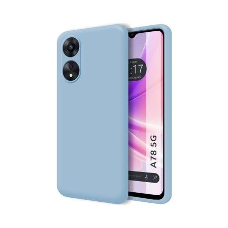 Funda Silicona Líquida Ultra Suave para Oppo A78 5G color Azul