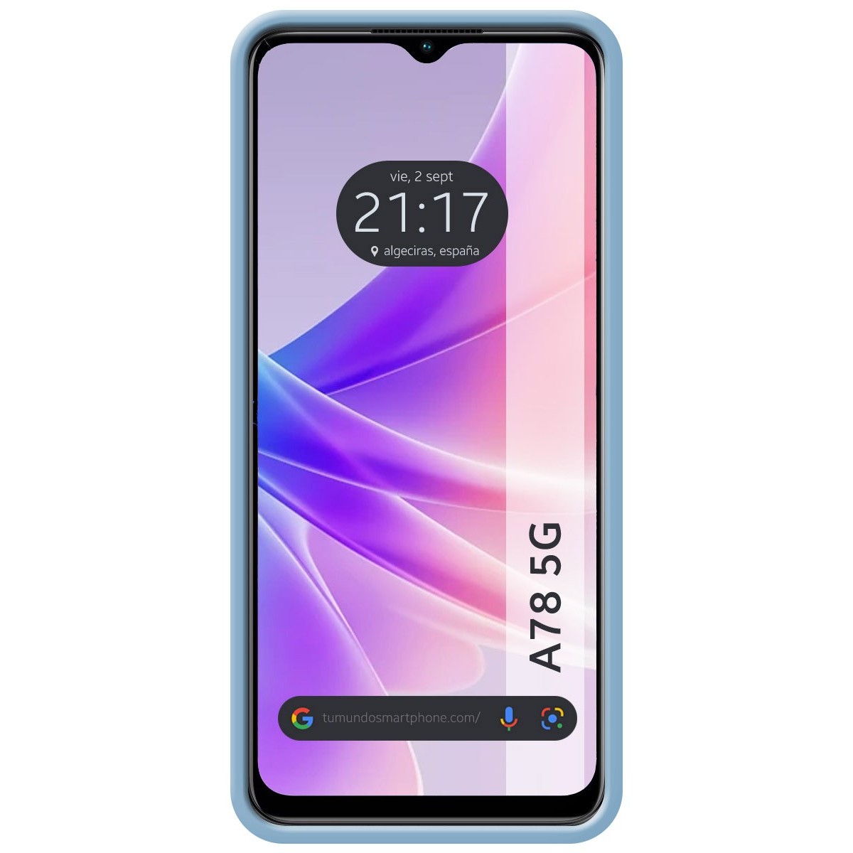 Funda Silicona Líquida Ultra Suave para Oppo A78 5G color Azul
