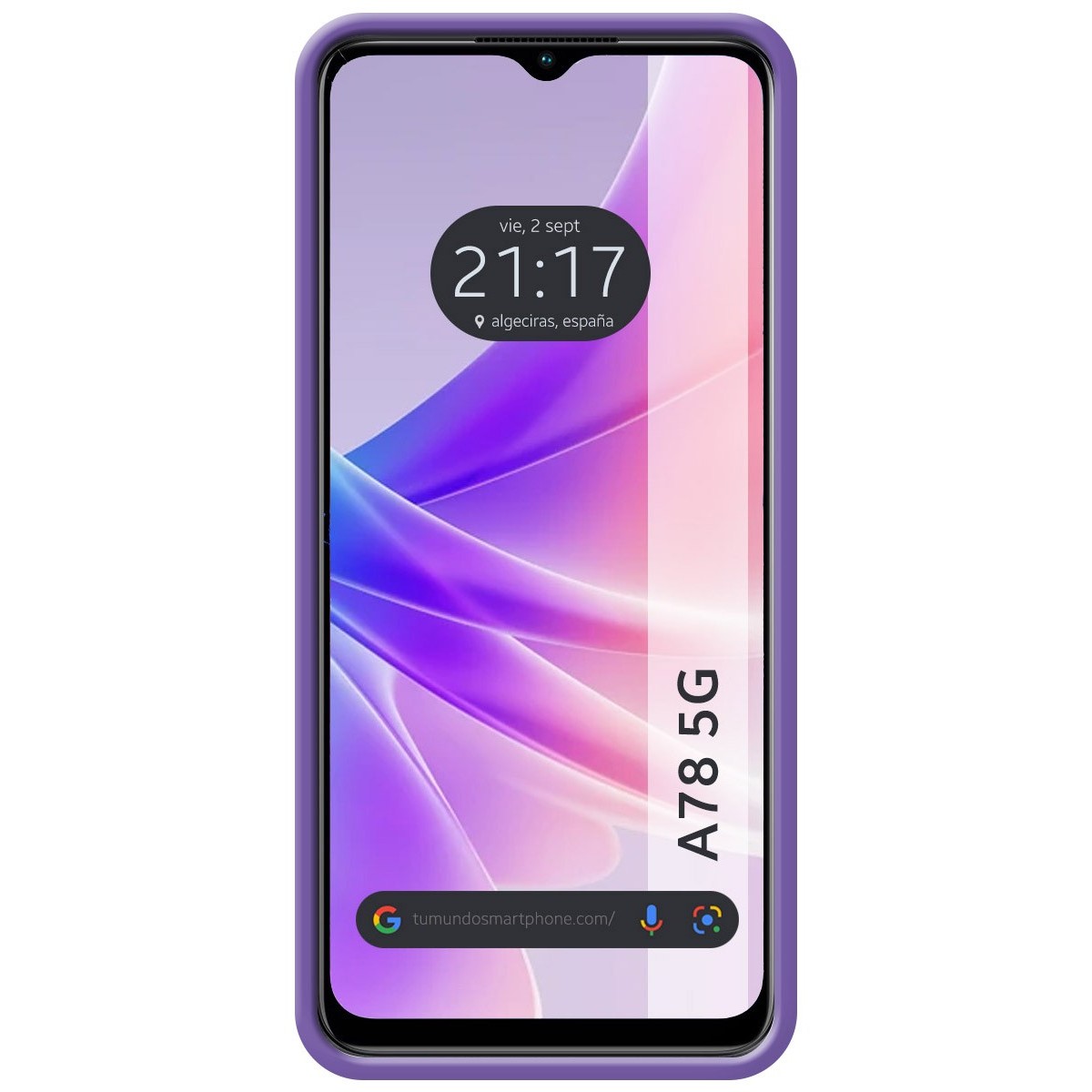 Funda Silicona Líquida Ultra Suave para Oppo A78 5G color Morada