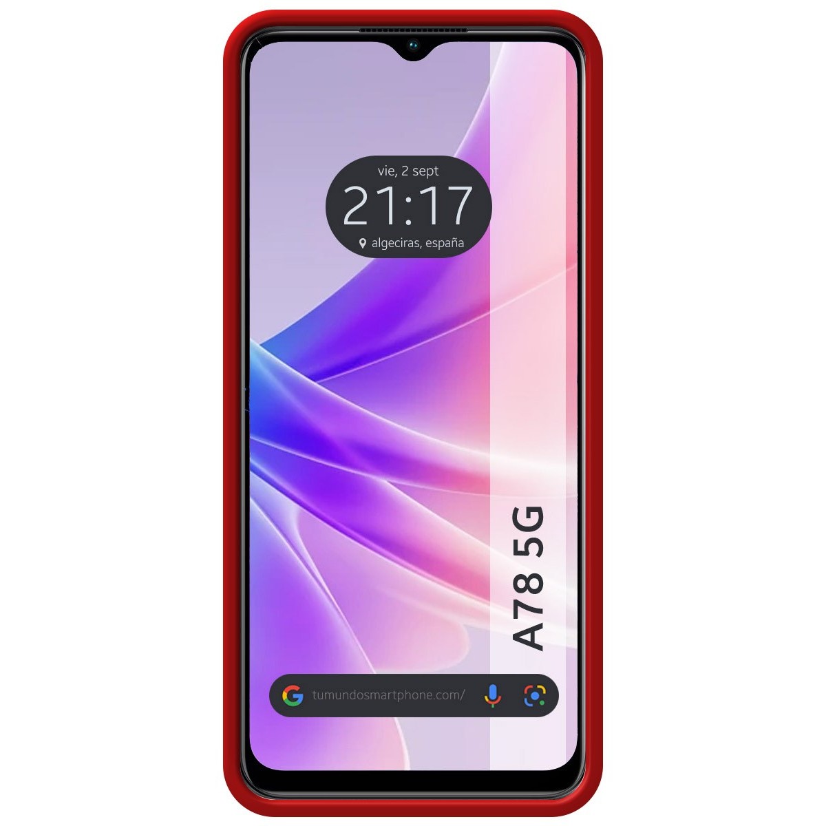 Funda Silicona Líquida Ultra Suave para Oppo A78 5G color Roja