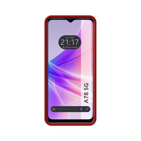 Funda Silicona Líquida Ultra Suave para Oppo A78 5G color Roja