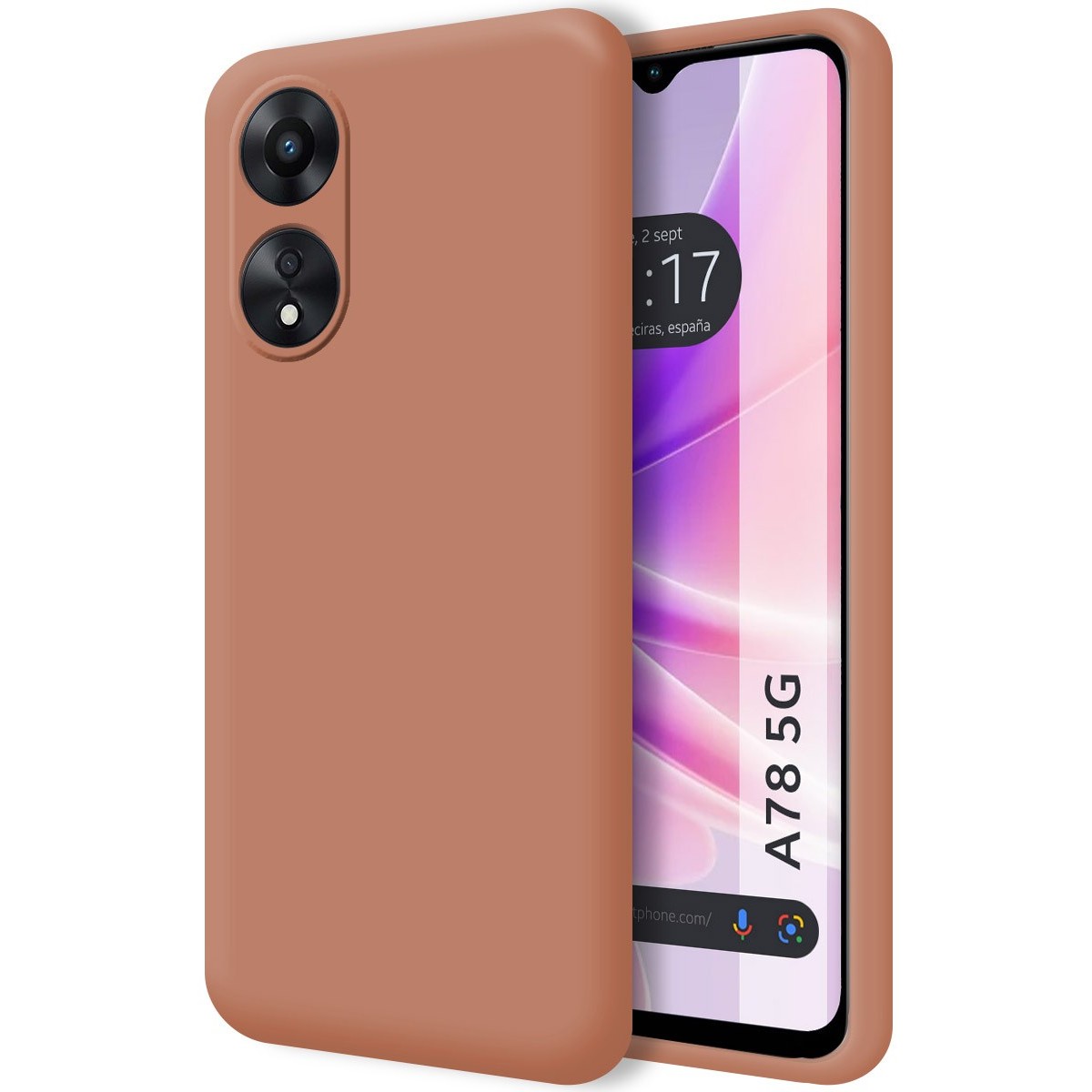 Funda Silicona Líquida Ultra Suave para Oppo A78 5G color Rosa