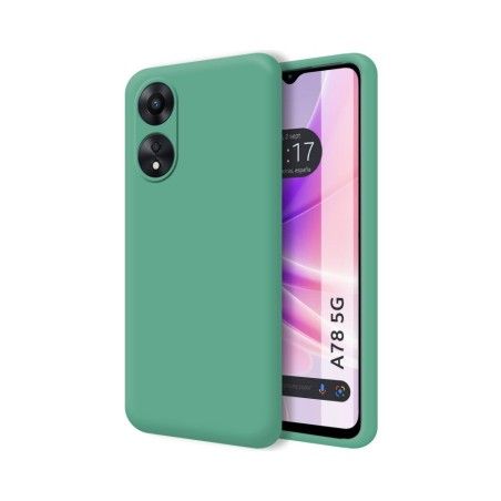 Funda Silicona Líquida Ultra Suave para Oppo A78 5G color Verde