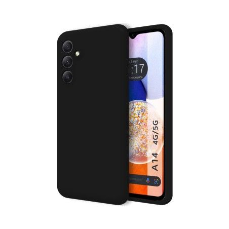 Funda Silicona Líquida Ultra Suave para Samsung Galaxy A14 4G / 5G color Negra