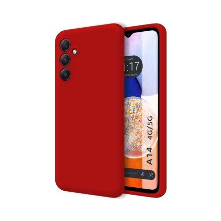 Funda Silicona Líquida Ultra Suave para Samsung Galaxy A14 4G / 5G color Roja