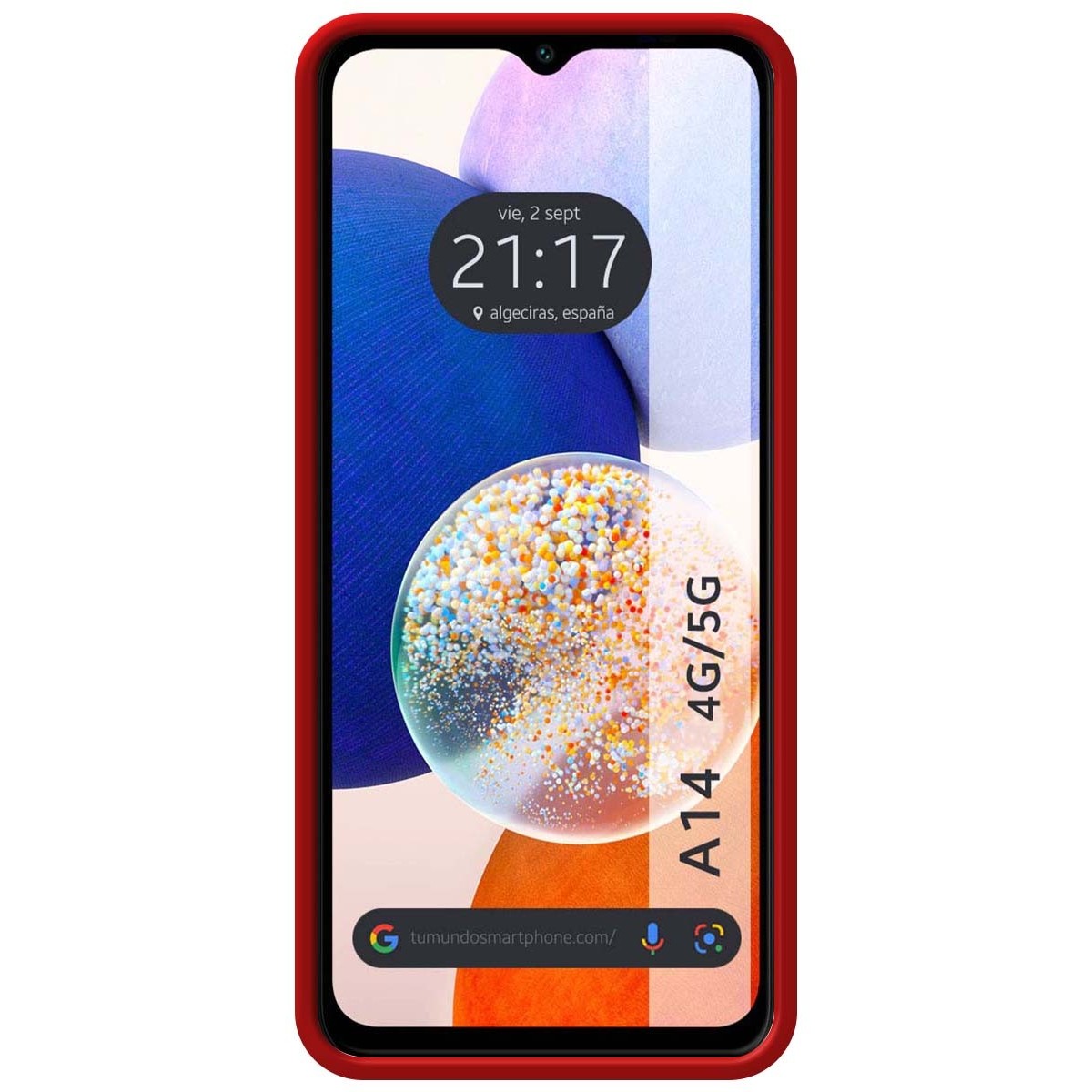 Funda Silicona Líquida Ultra Suave para Samsung Galaxy A14 4G / 5G color Roja