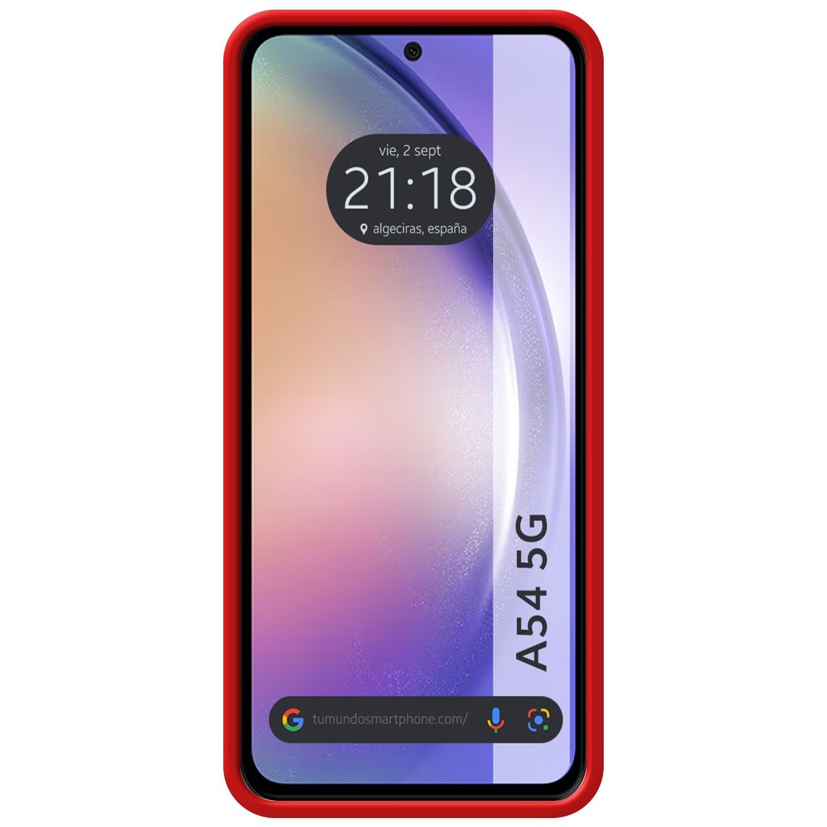 Funda Silicona Líquida Ultra Suave para Samsung Galaxy A54 5G color Roja