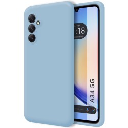 Funda Silicona Líquida Ultra Suave para Samsung Galaxy A34 5G color Azul