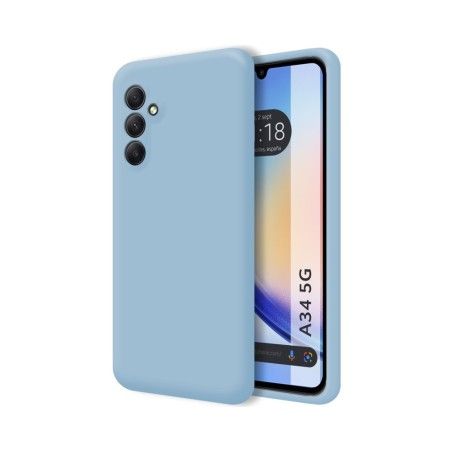 Funda Silicona Líquida Ultra Suave para Samsung Galaxy A34 5G color Azul